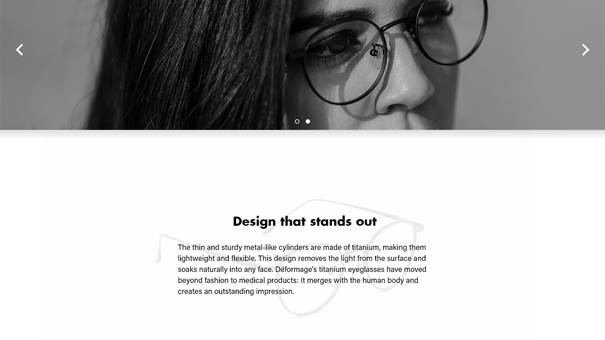 Product Page Information Section