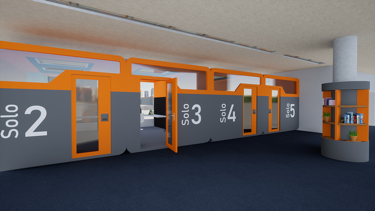 Music Floor Study Pods (Outside)