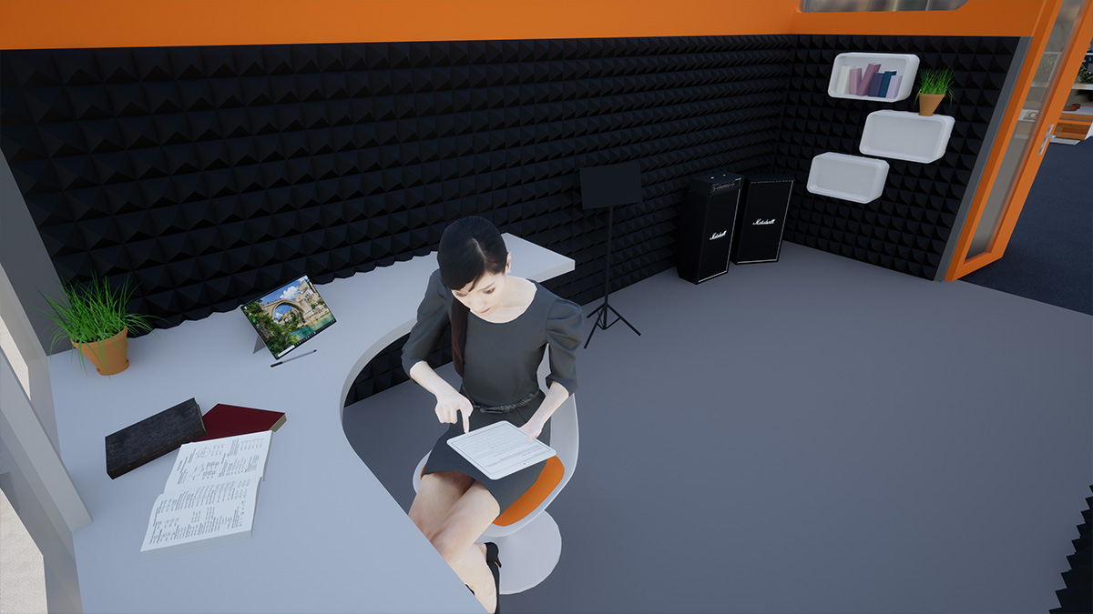 Music Floor Study Pods (Inside)